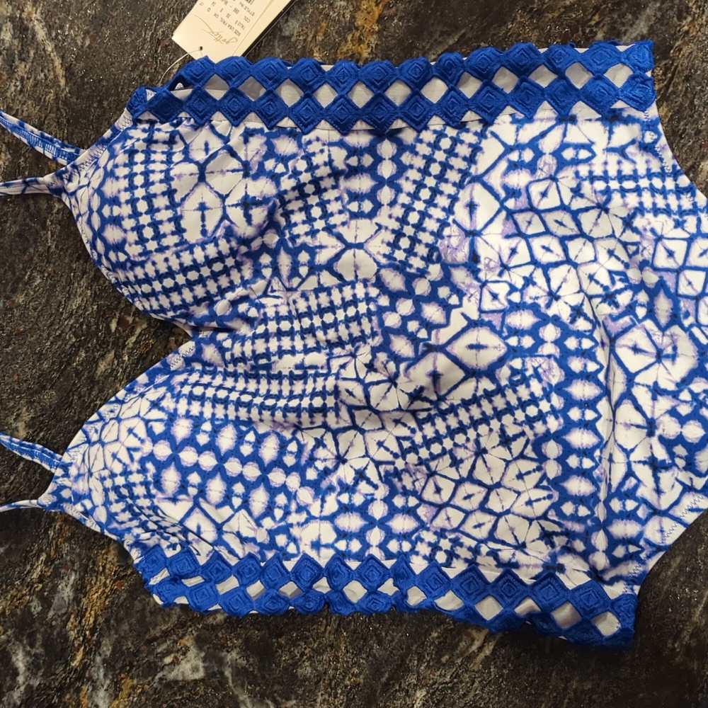Gottex Blue and White Bathing Suit